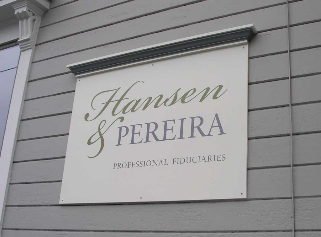 Hansen Pereira exterior sign