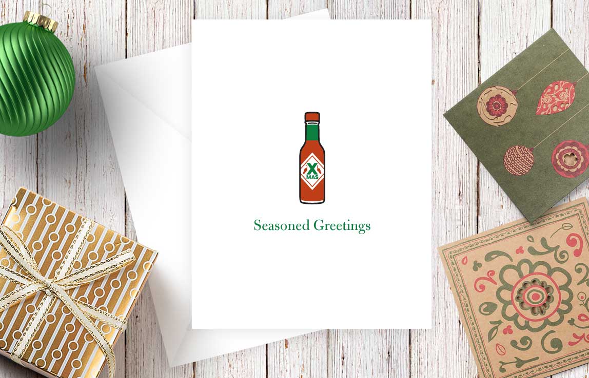 Seasoned greetings holiday card