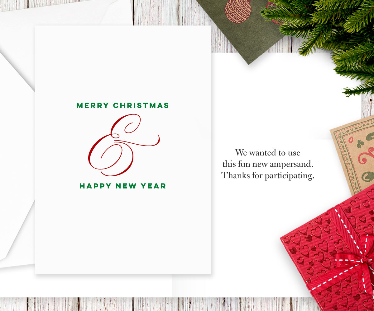 Ampersand holiday card